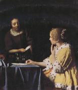 Jan Vermeer Misterss and Maid (mk30) Spain oil painting artist